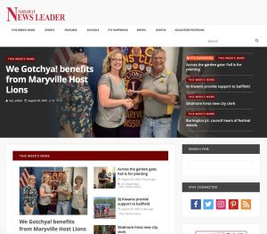 We Gotchya on Front Page of Nodaway News Leader