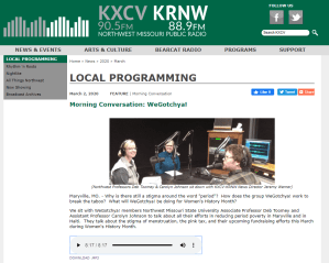 KXCV Morning Conversation with We Gotchya, by Jeremy Werner